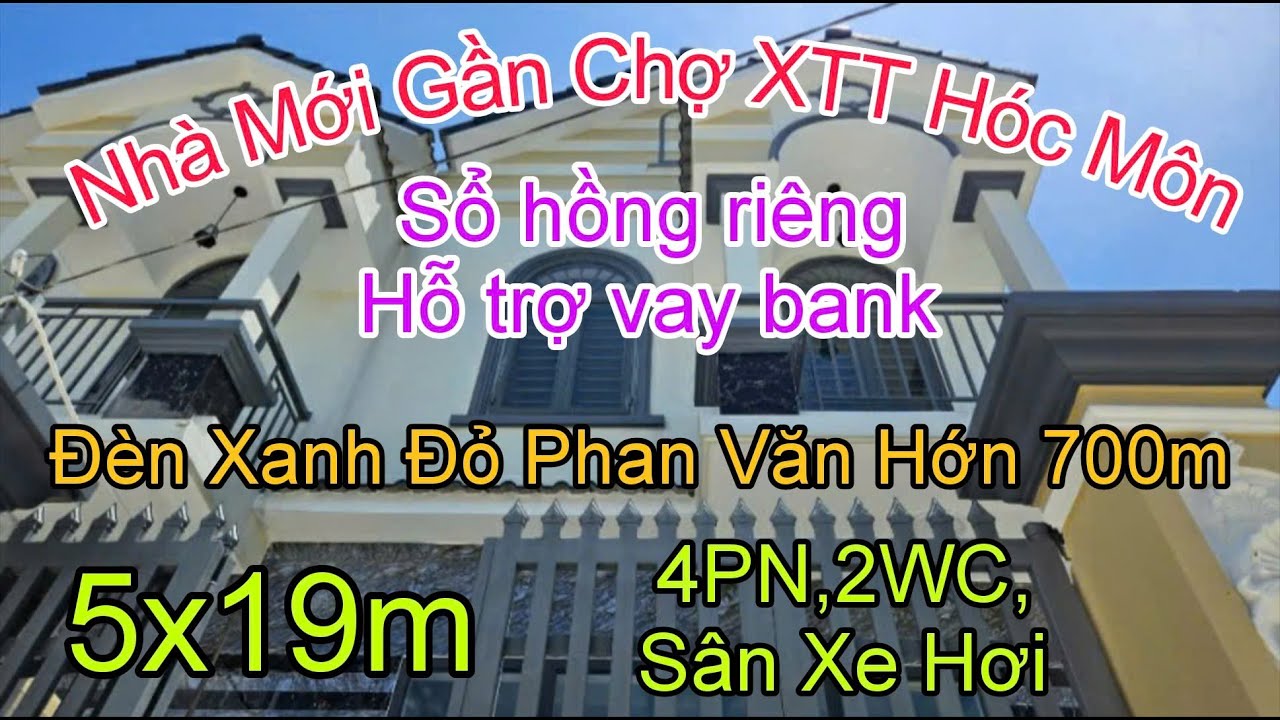 🌐🔥 Nhà Ngộp giảm 100tr Sắm nội thất dọn vào ở luôn, Sổ riêng hoàn công ,vị trí gần chợ XTT Hóc Môn