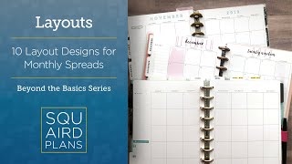 10 Layout Designs for Monthly Spreads :: Beyond the Basics :: Happy Planner Monthly