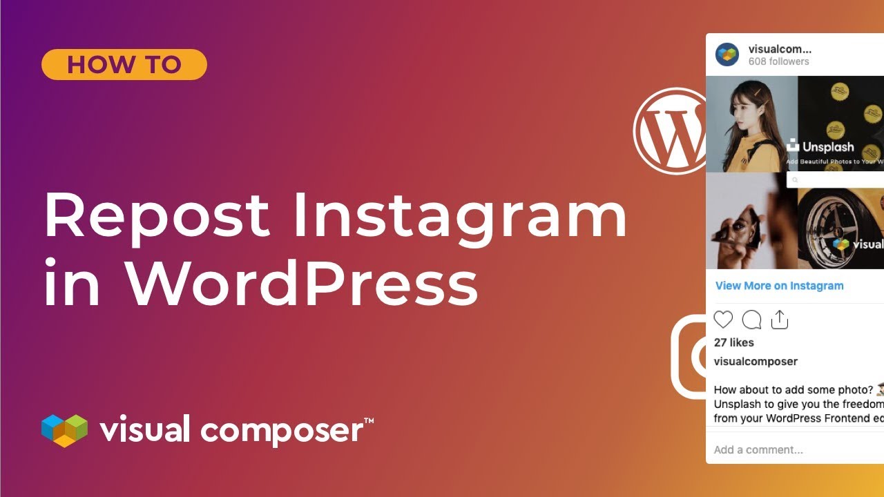 How to repost Instagram posts and feeds on WordPress - YouTube