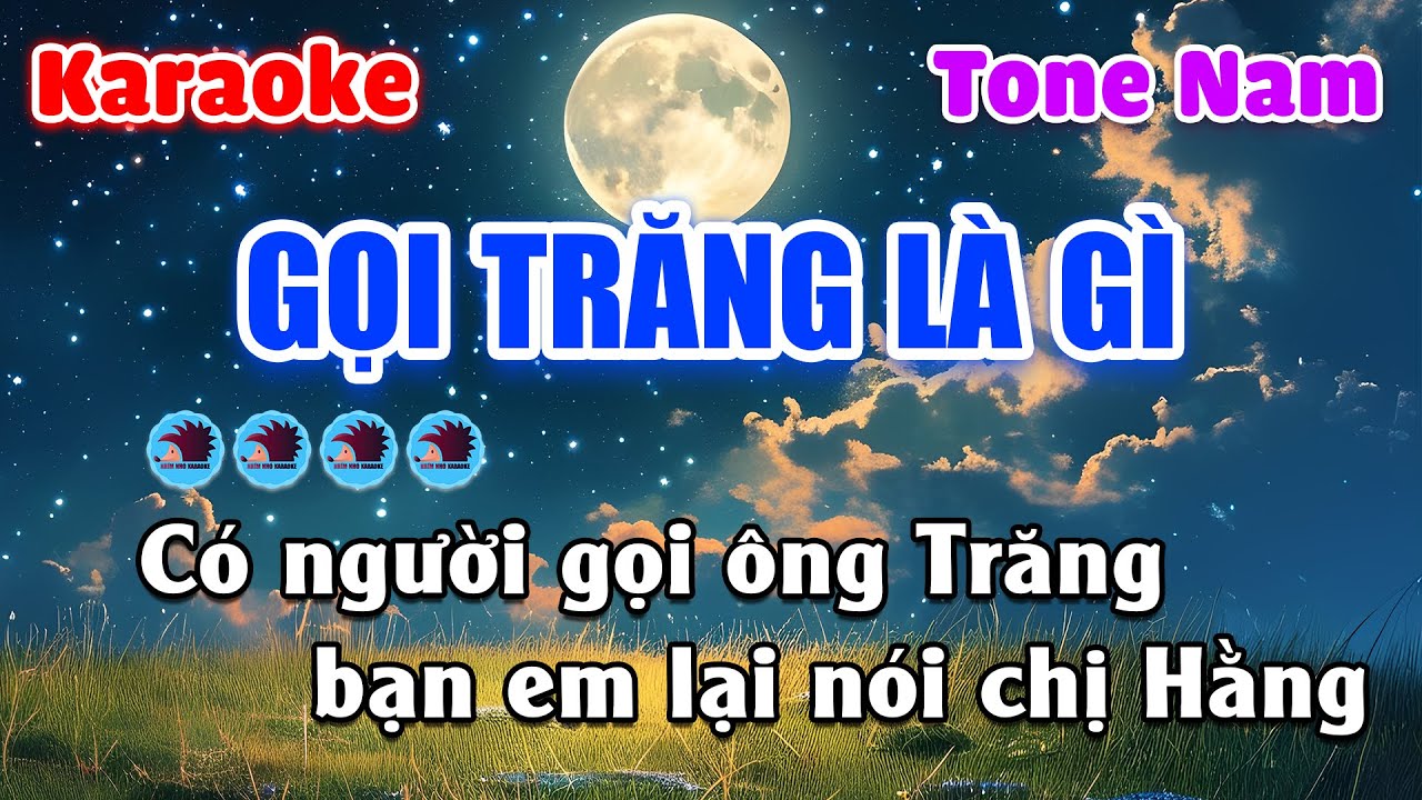 Gọi Trăng Là Gì Karaoke Beat Chuẩn Tone Nam - Nhím Nhó Karaoke