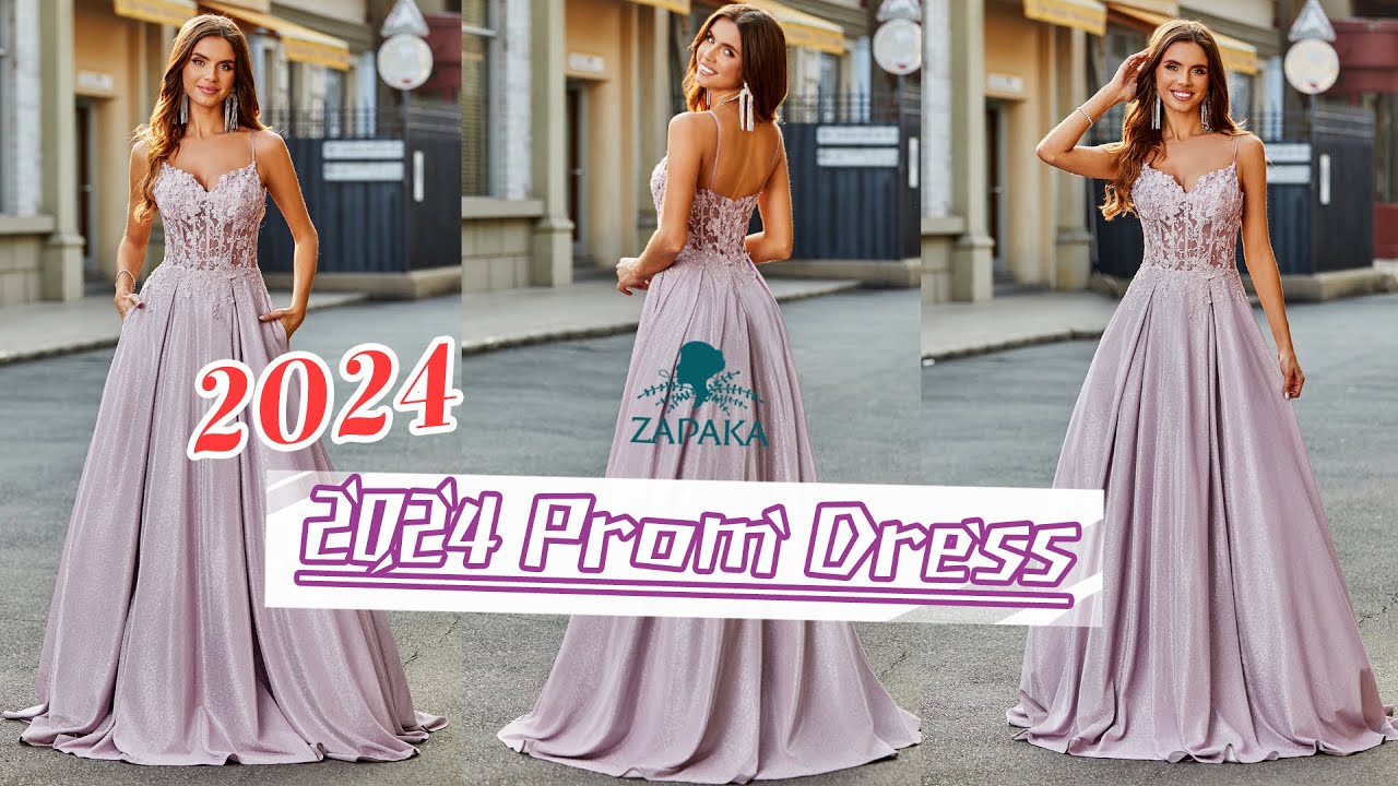 Glitter Blush Prom Dress with Beading A-Line Spaghetti Straps Evening ...