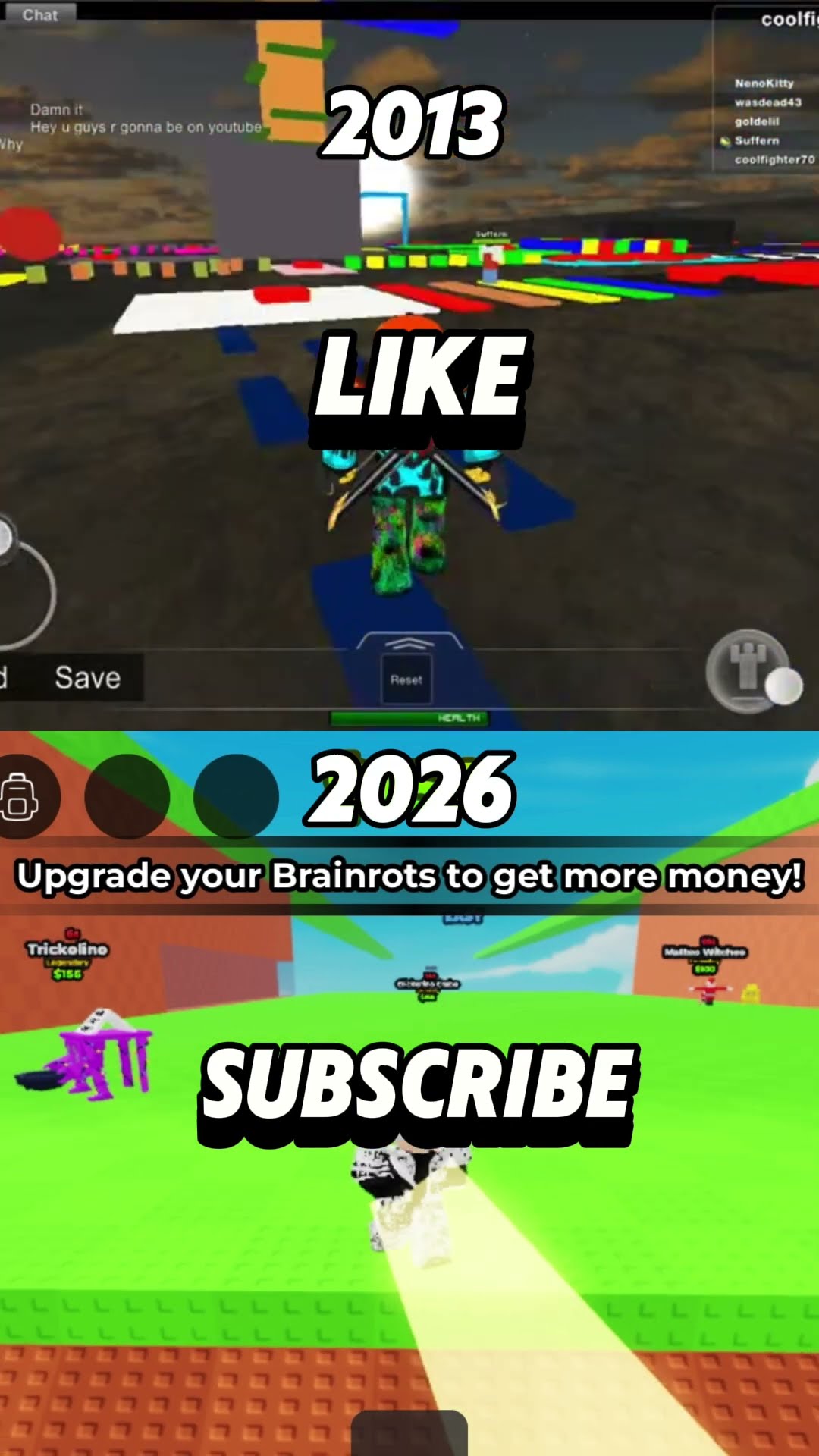 Roblox 2013 Vs 2026 Who Wins YouTube Oar2 