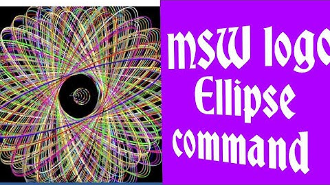 Beautiful pattern using ellipse command || Ellipse Command in MSW LOGO||MSW LOGO