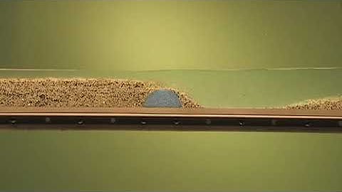 River Geomorphology (38) - Flume - flow over low head dam, wide shot, with sediment