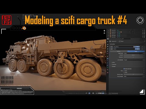 Modeling a scifi cargo truck #4