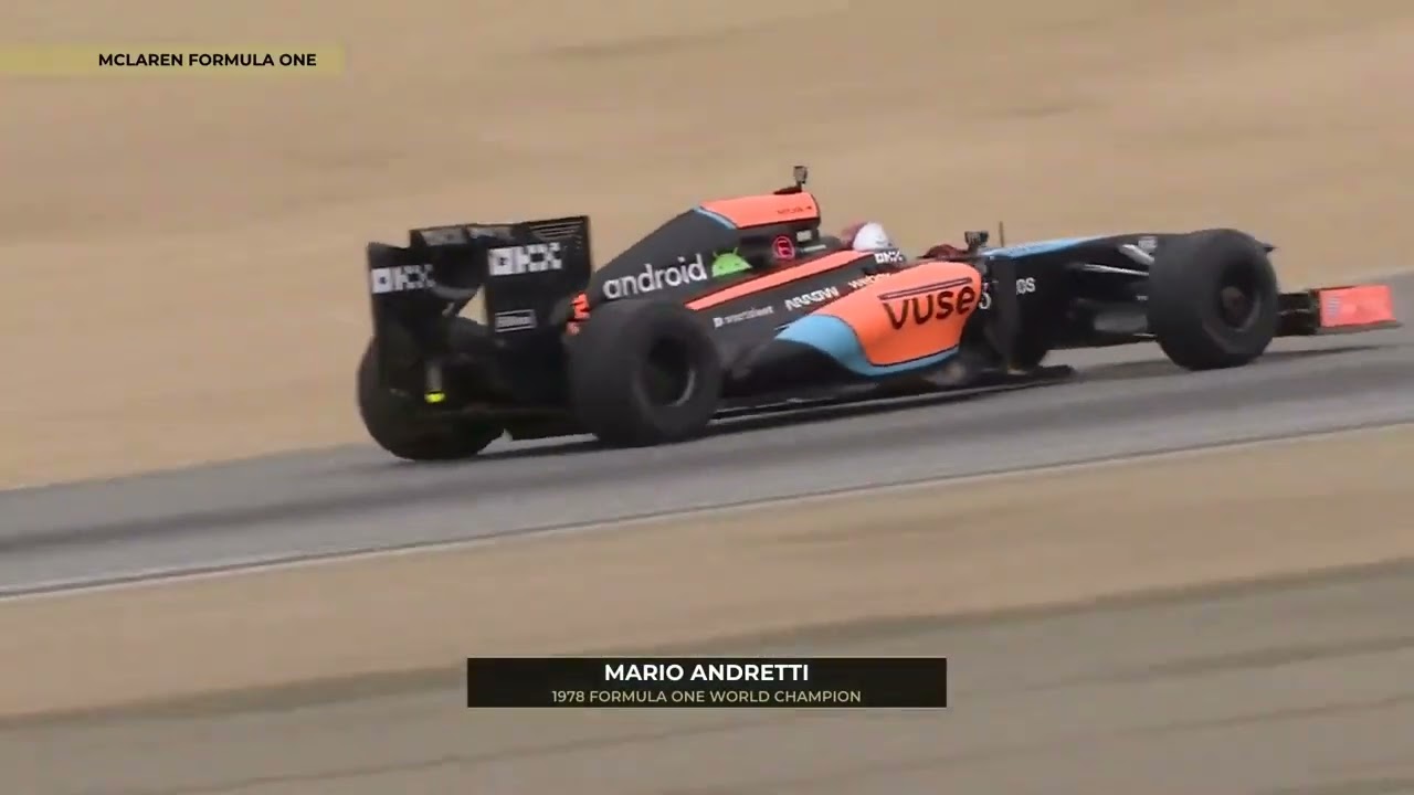 👑 A sus 82 años Mario Andretti 🇺🇸 se subió a bordo del McLaren MP4/28 en Laguna Seca 👏