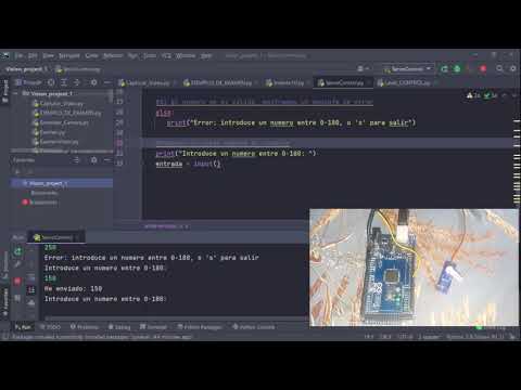 Controlar un servomotor con python  y arduino