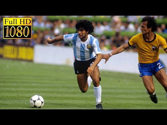 Argentina - Brazil World Cup 1982 | Full highlight | 1080p HD - Diego Maradona class=