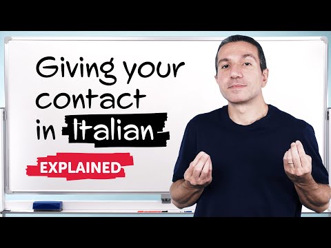 Giving Your Contact in Italian | Italian for Absolute Beginners