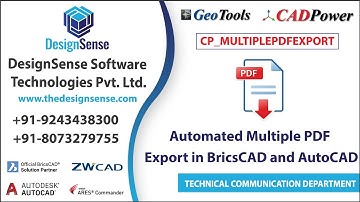 CADPower Tutorials: Automated Multiple PDF Export in Autocad and BricsCAD | CP_MULTIPLEPDFEXPORT