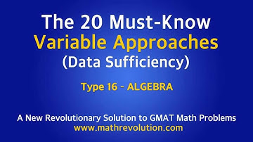 Variable Approach 16 for GMAT math DS｜Math Revolution
