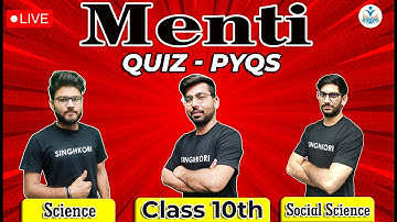 SOCIAL SCIENCE vs SCIENCE | 🔥CLASS 10TH - MENTI QUIZ - PYQ