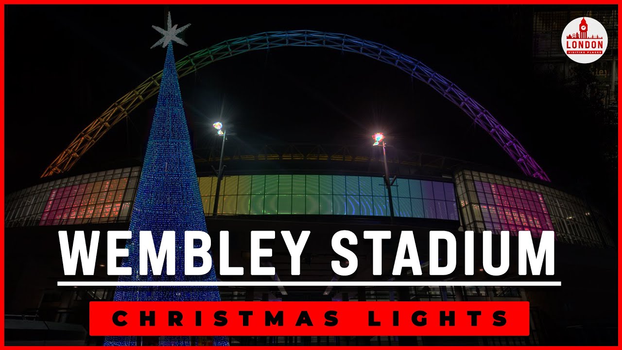 London Wembley Stadium Christmas Lights 2021 London Wembley Park London Christmas Walk YouTube