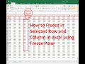 How to Freeze Multiple Rows and or Columns in Excel using Freeze Panes