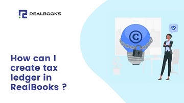 Create a Tax Ledger in RealBooks | Online Accounting Software
