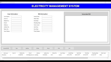 Electricity Bill Management System Project in Python | Python Projects with Source Code