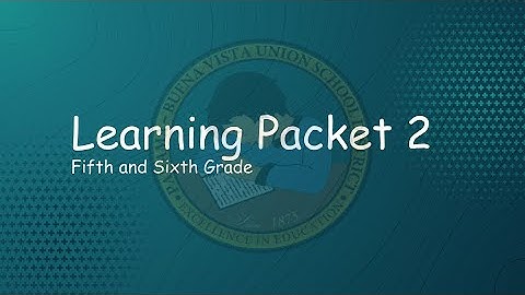 5th and 6th Grade Learning Packet #2 Preview