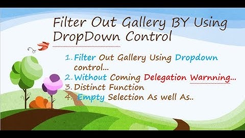 Filter Out Gallery By Using DropDown Control in Power Apps