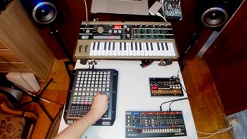 Korg Volca Beats + Microkorg mk1 + Roland JU-06A + ableton live session #7