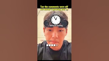 Tae thought army ignoring him💔 he doesn’t know his comments are off 😭😭 #bts