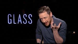 GLASS movie interviews  Shyamalan, McAvoy, Samuel L. Jackson, Paulson, TaylorJoy