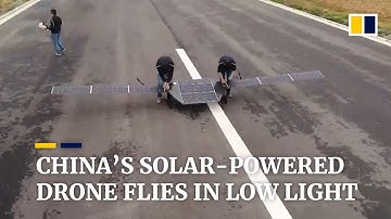 Chinese solar-powered drone completes winter test flight
