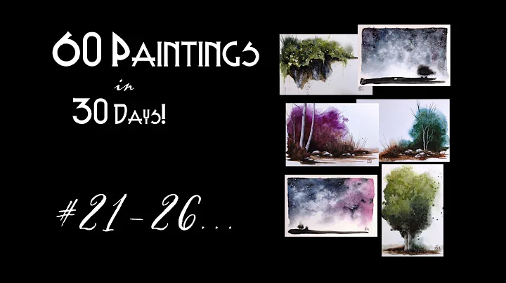 #21-26 - 60 Paintings in 30 Days CHALLENGE! Tiny Meditative Watercolor Landscapes