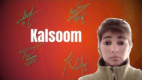 Kalsoom name signature style # name signature style with arooj