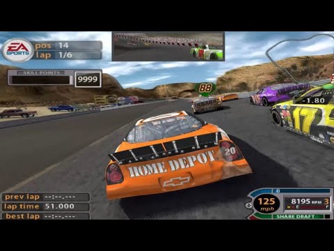 Nascar 2005 Chase for the cup PS2 Full season (34 races) gameplay