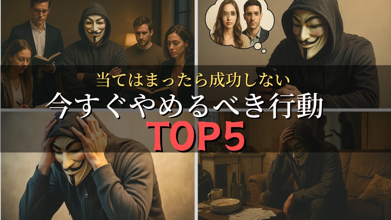 成長を止める“人生の無駄”TOP5【今すぐ捨てるべき行動】