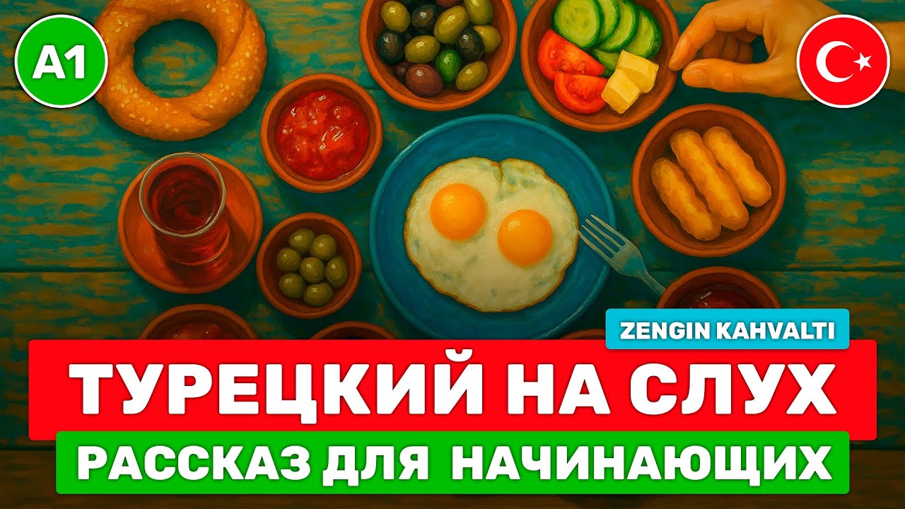 Короткие истории на турецком для начинающих // Турецкий язык на слух // ☕ Zengin Kahvaltı (A1)