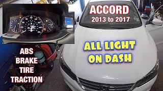 Honda Accord 2013 to 2017 All Light came on ABS BRAKE TRACTION