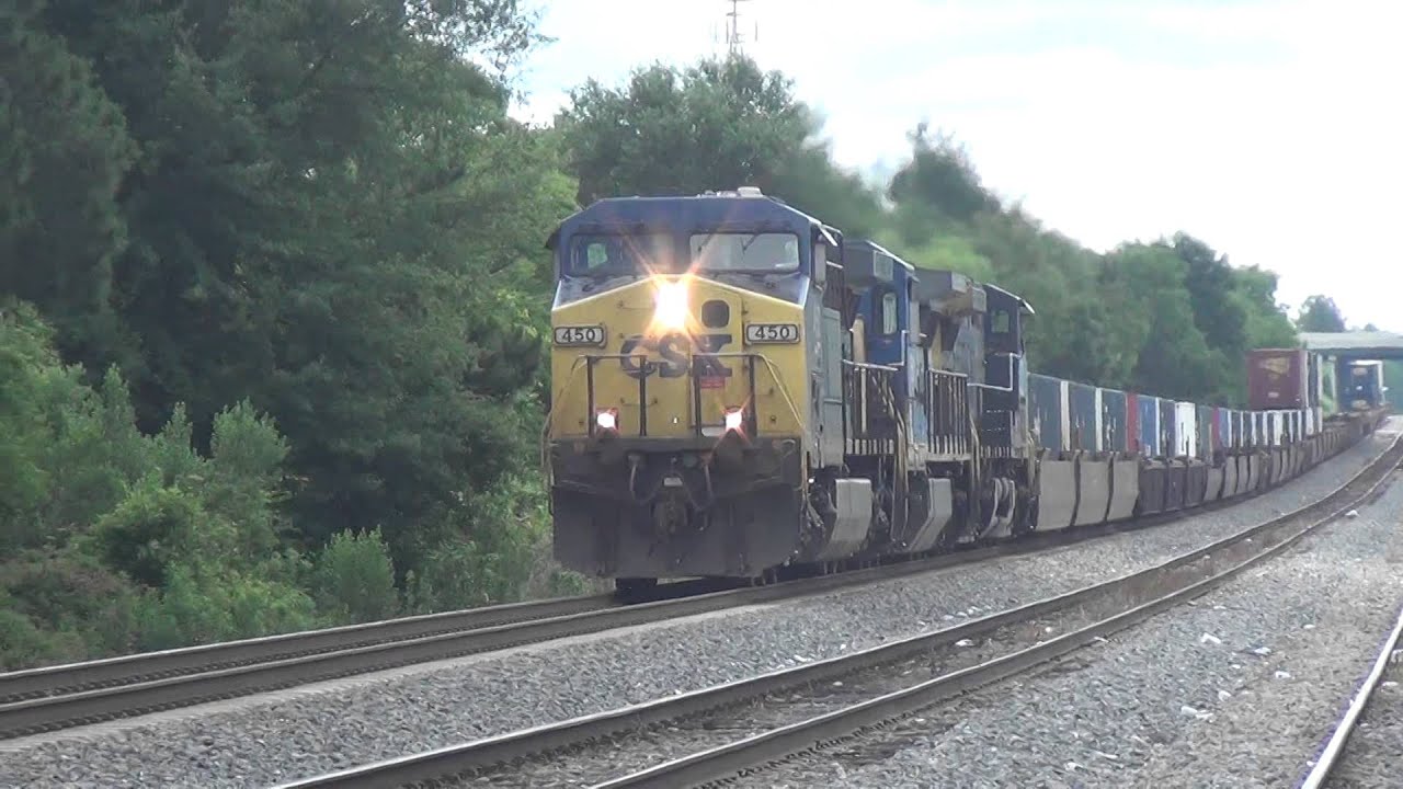 CSX Freight Train Lots Of Train Horn 4 Video YouTube