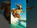 Squirrel Surfing: You Won't Believe Your Eyes! 🐿️🌊 #funny #wild #animals #pets