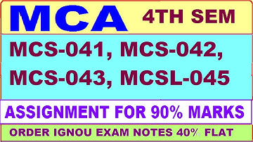 ignou mca 4th sem solved assignment 2022 / MCS-041, MCS-042, MCS-043, MCSP-044, MCSL-045 assignment