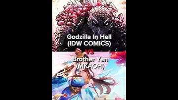 Godzilla In Hell (IDW COMICS) VS Brother Yan (MKAOH) #monkeykingarenaofheroes #godzillainhell #edit