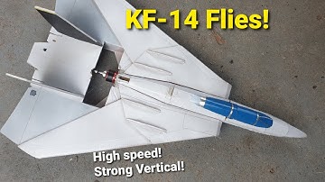 RC F-14 Tomcat flight Vid. KF-14 foamboard build!
