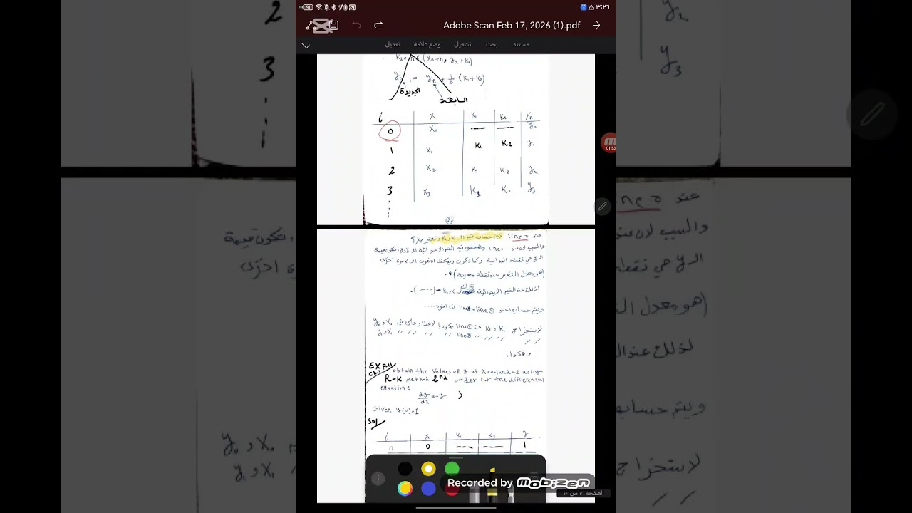 الجزء الثالث من التحليلات العددية.... شرح The Runge_kutta of fourth order 