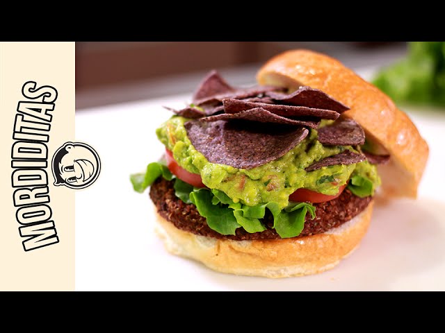 HAMBURGUESA VEGANA | [VEGAN] BURGER (BLACK BEAN QUINOA) | MORDIDITAS | EL GUZII | El Guzii