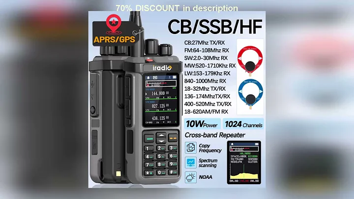 A must-have product! Iradio UV-98 PLUS GPS APRS Walkie Talkie 10W AM CB SSB LW MW SW HF Cross Band