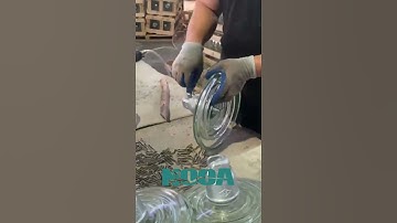 Glass Insulator Assembly & Packaging | High-Voltage Transmission Line Insulators #shorts