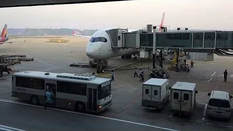 Asiana Airlines A350-900 Manila to Seoul Incheon Travel Video