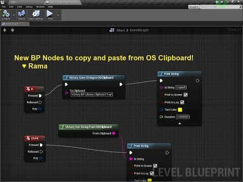 Custom Blueprint Nodes ~ Copy Paste OS Clipboard