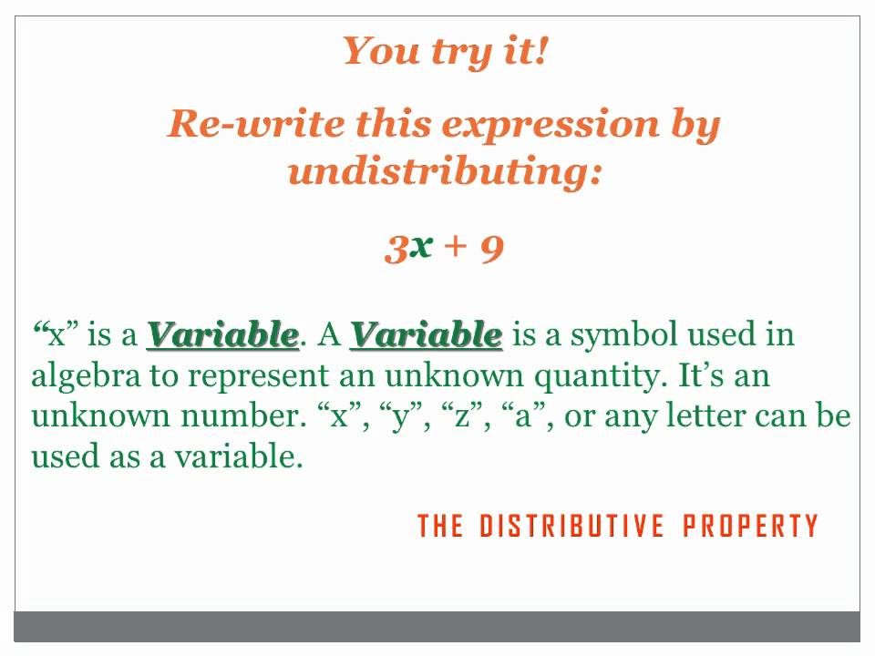 Distributive Property: 6th grade math  YouTube