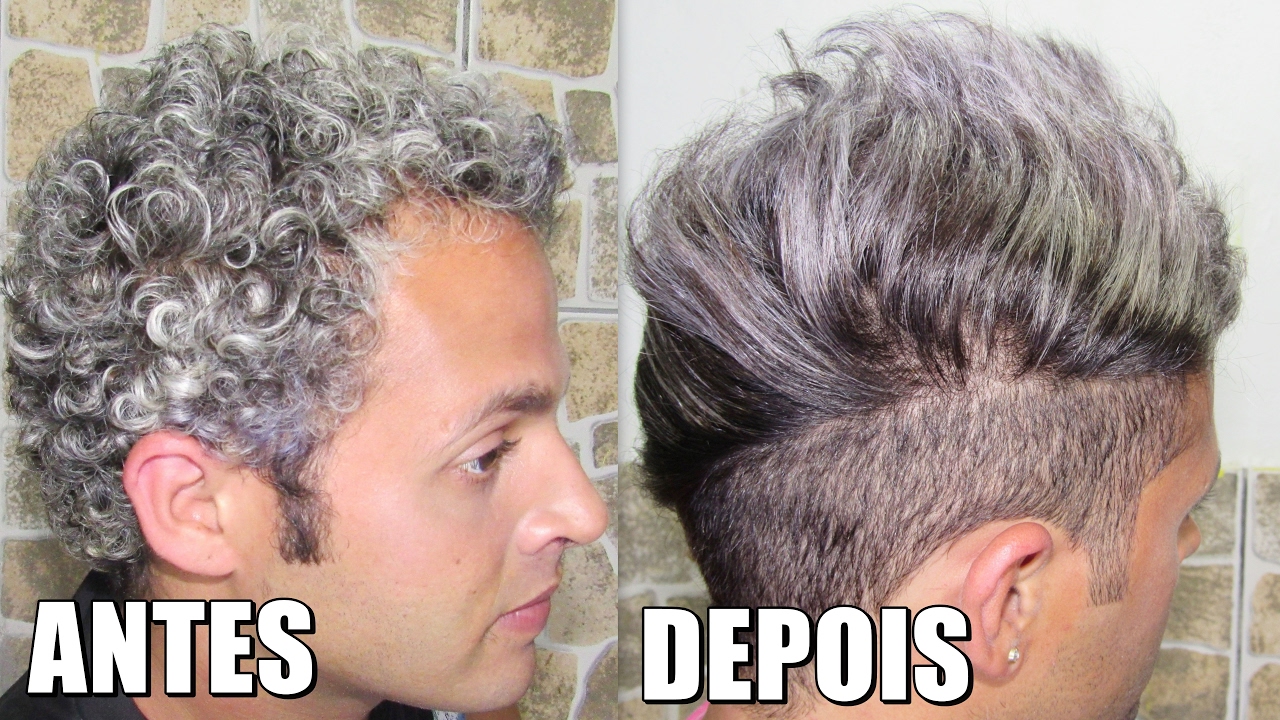 progressiva masculina em cabelo crespo antes e depois