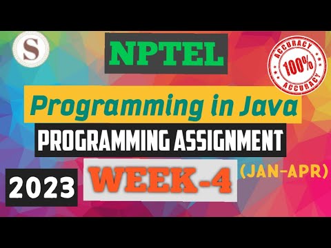 nptel java week 4 assignment answers 2023