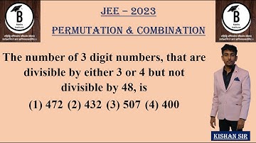 The number of 3 digit numbers, that are divisible by either 3 or 4 but not divisible by 48, is(1) 47