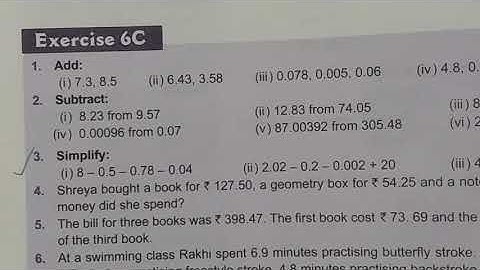 Decimals / Exercise 6C // 2