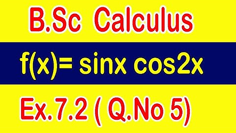 Point of Relative Extrema | Calculus Chapter 7, Ex 7.2 | Q.No 5