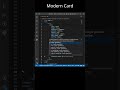 Modern Animated Card Using Pure CSS 🔥 | Easy Web Design Trick #programming #uidesignlearning